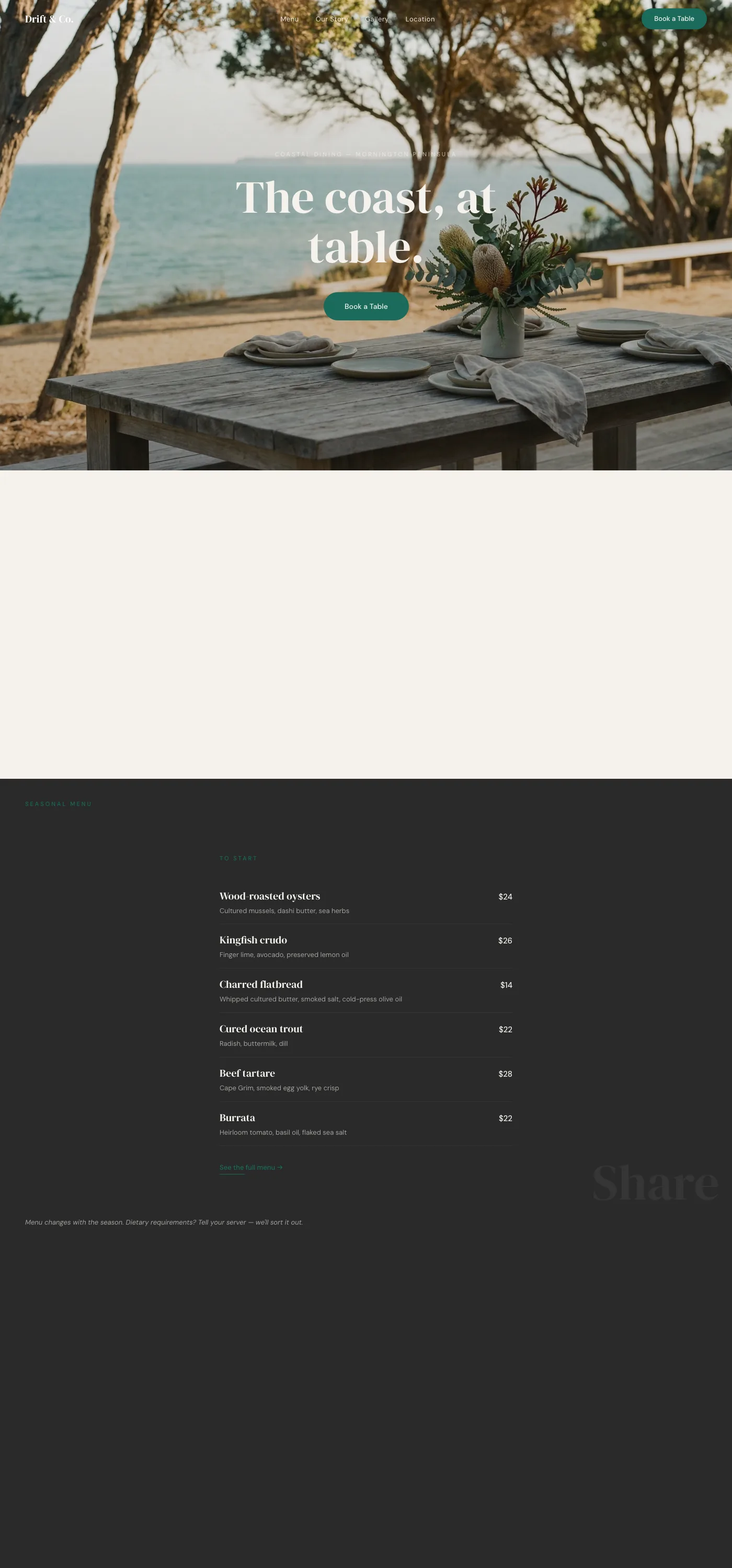 Drift & Co. website screenshot